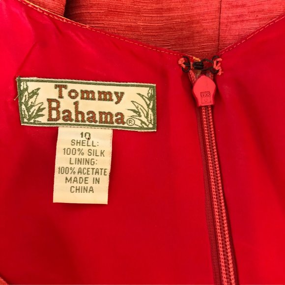 Vintage Tommy Bahama Women's 100% Silk Sun Dress Size 10 Floral Lined Hawaiian - Picture 3 of 10